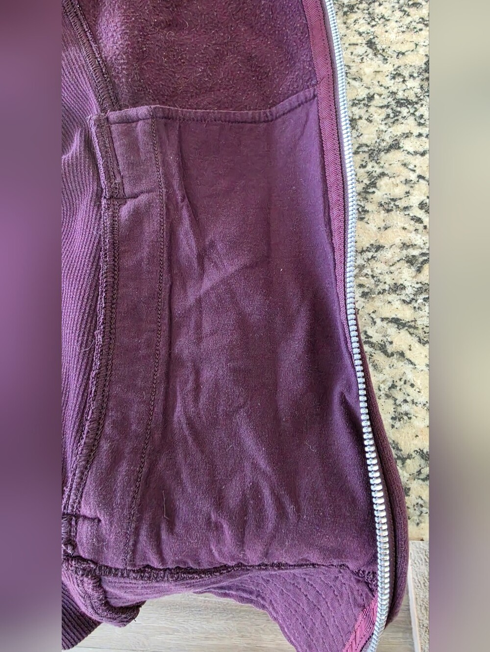 Lululemon Jacket Womens 6 Plum Zip Up Funnel Neck Thumbhole Athleisure Outdoor - Picture 10 of 14